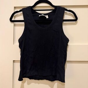 RD Style Black Ribbed Tank Top